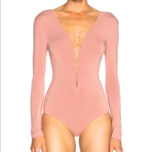T by Alexander Wang Lace Up Bodysuit XS